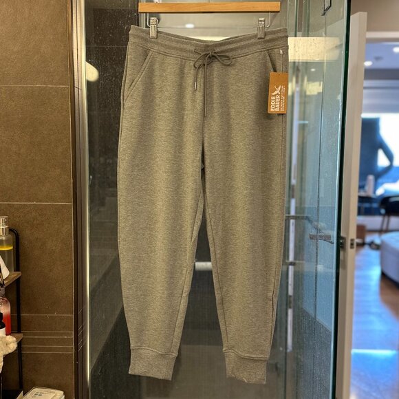 Eddie Bauer Cozy Camp High-Rise Cotton-Blend Fleece Jogger Pants (Heather Grey) - Picture 4 of 16